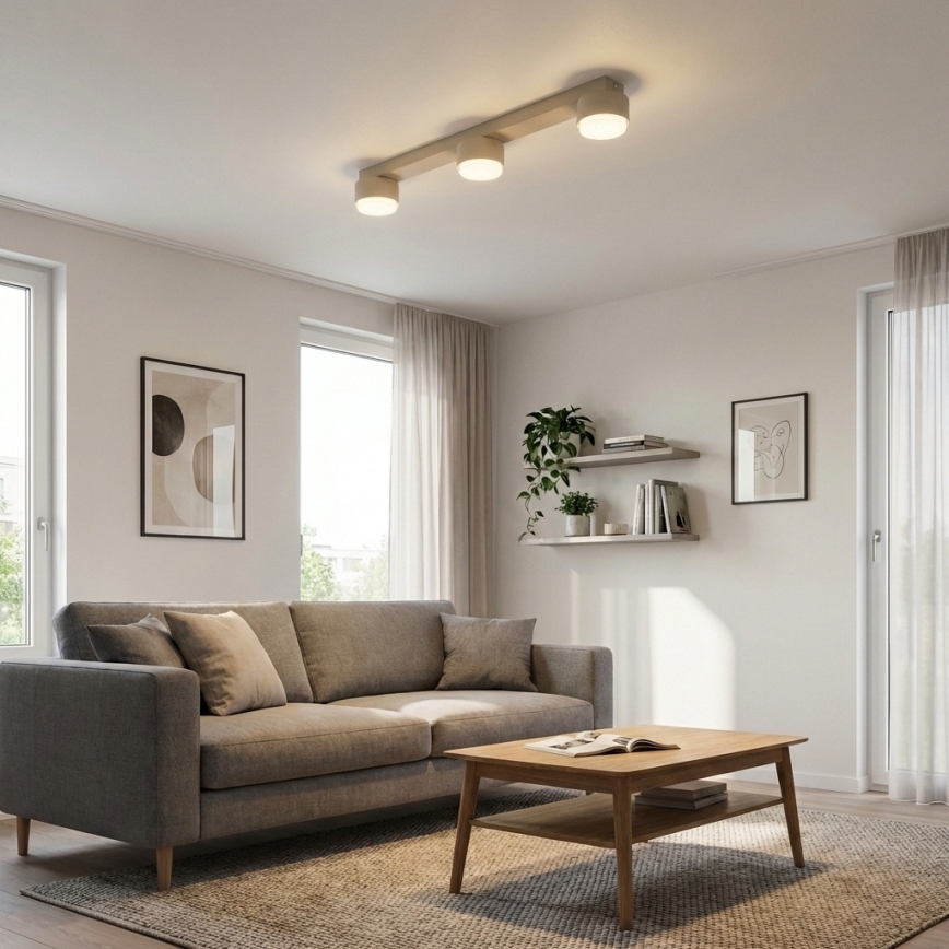 Brilagi - Spotarmatuur MONO 3xGX53/12W/230V beige