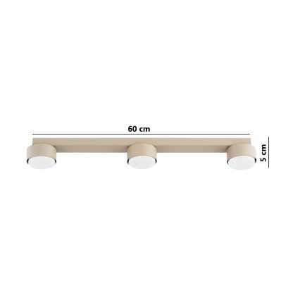 Brilagi - Spotarmatuur MONO 3xGX53/12W/230V beige