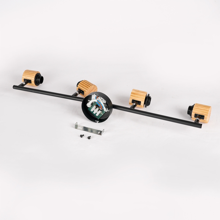 Brilagi - Spotarmatuur ODENSE 4xE14/10W/230V hout/zwart