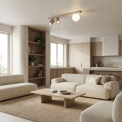 Brilagi - Spotarmatuur SELE BALL 2xGU10/30W/230V + 1xG9/10W beige