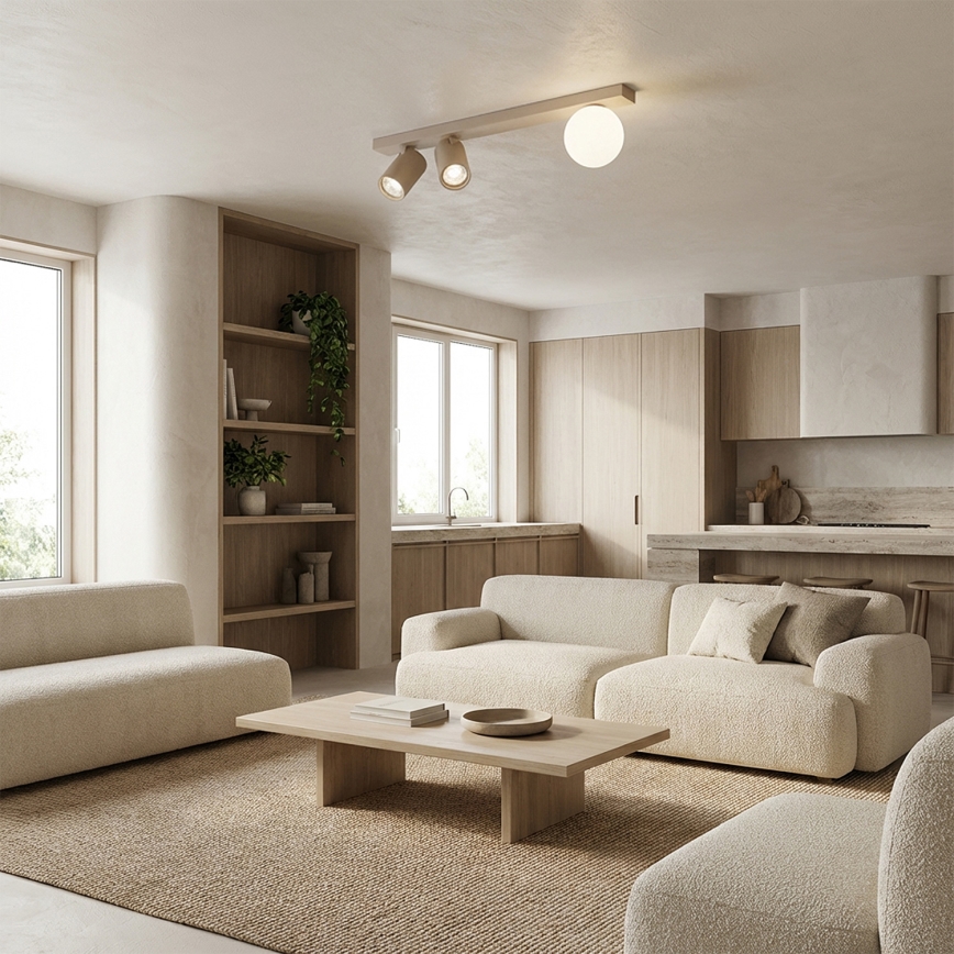 Brilagi - Spotarmatuur SELE BALL 2xGU10/30W/230V + 1xG9/10W beige