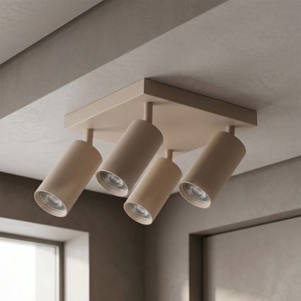 Brilagi - Spotarmatuur SELE SQUARE 4xGU10/30W/230V beige