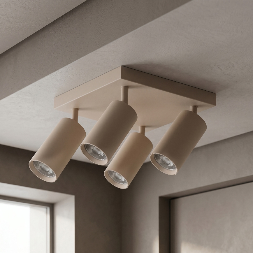 Brilagi - Spotarmatuur SELE SQUARE 4xGU10/30W/230V beige