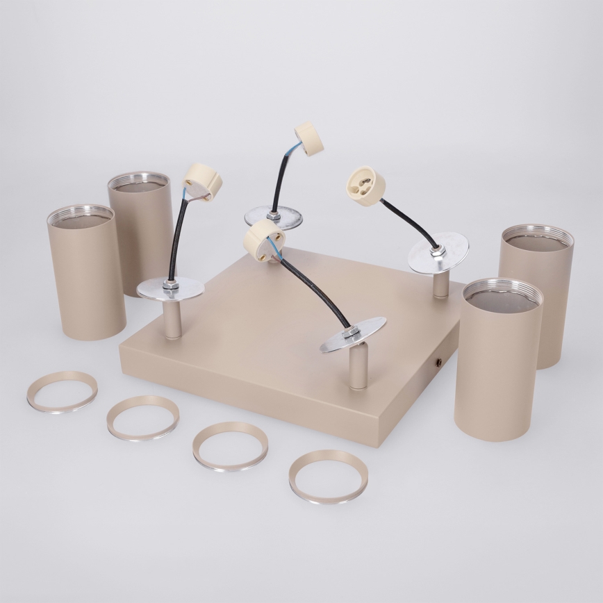 Brilagi - Spotarmatuur SELE SQUARE 4xGU10/30W/230V beige
