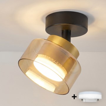 Brilagi - Spotlamp AURA LUX 1xGX53/30W/230V Ø 13 cm zwart/goud
