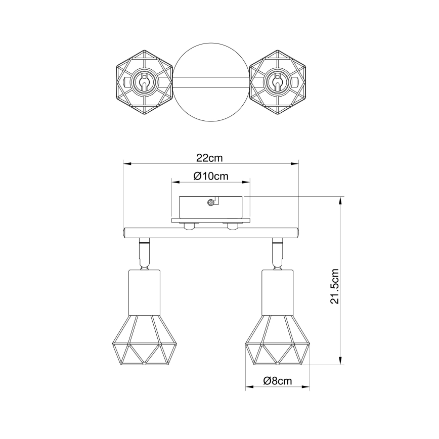Brilagi - Spotlamp CAGE 2xE14/40W/230V