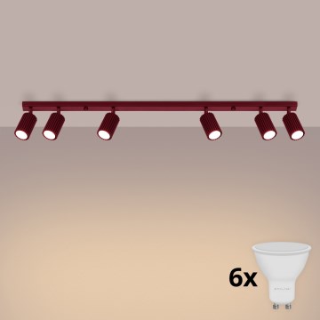 Brilagi - Spotlamp CRESTO 6xGU10/10W/230V bordeaux