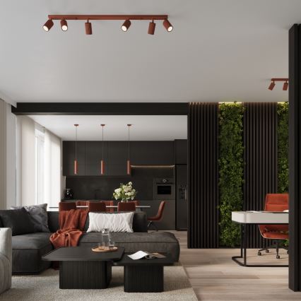 Brilagi - Spotlamp CRESTO 6xGU10/10W/230V rood