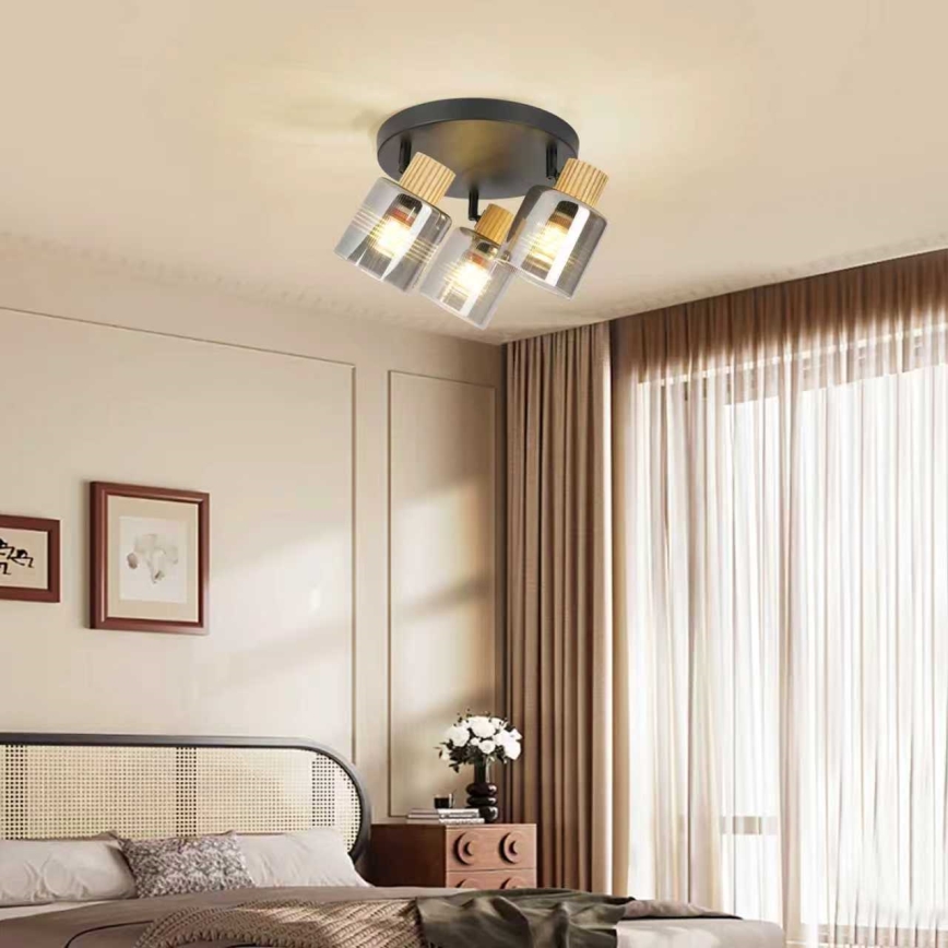 Brilagi - Spotlamp HYGGE 3xE14/15W/230V zwart/gerookt glas