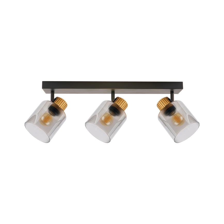 Brilagi - Spotlamp HYGGE 3xE14/15W/230V zwart/rookglas