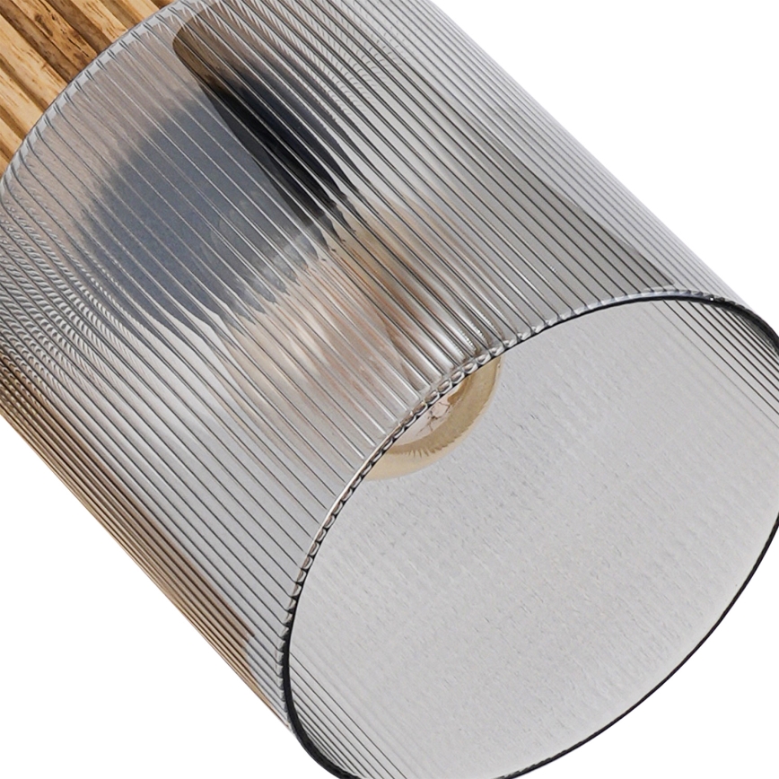 Brilagi - Spotlamp HYGGE 4xE14/15W/230V rubberhout/rookkleurig