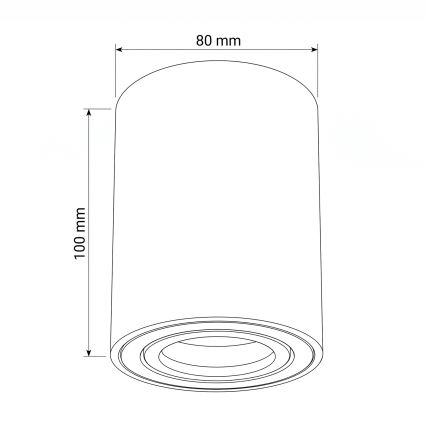 BRILAGI - Spotlamp MIA 1xGU10/30W/230V 100x80 mm bordeaux