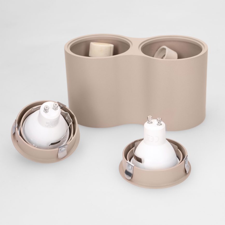 BRILAGI - Spotlamp MIA DOUBLE 2xGU10/30W/230V beige