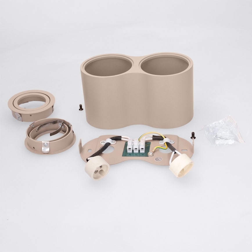 BRILAGI - Spotlamp MIA DOUBLE 2xGU10/30W/230V beige