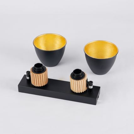 Brilagi - Spotlamp ODENSE 2xE14/10W/230V hout/zwart