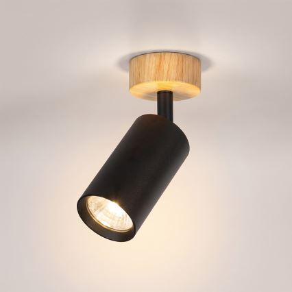 Brilagi - Spotlamp SELE 1xGU10/30W/230V zwart/eiken decor
