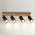Brilagi - Spotlamp SELE WOOD 4xGU10/30W/230V zwart/hout