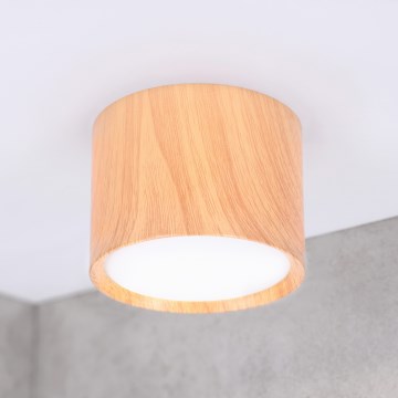 BRILAGI - Spotlamp SMOOTH 1xGX53/15W/230V 60x82 mm eiken decor