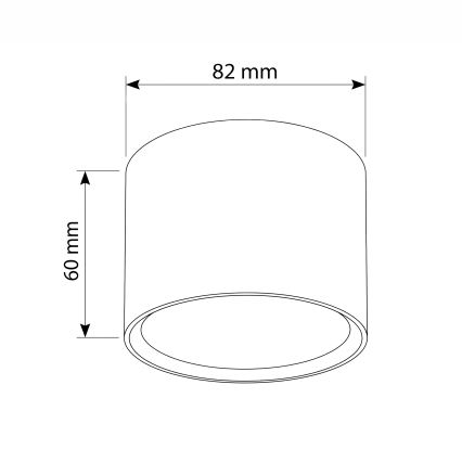 BRILAGI - Spotlamp SMOOTH 1xGX53/15W/230V 60x82 mm eiken decor