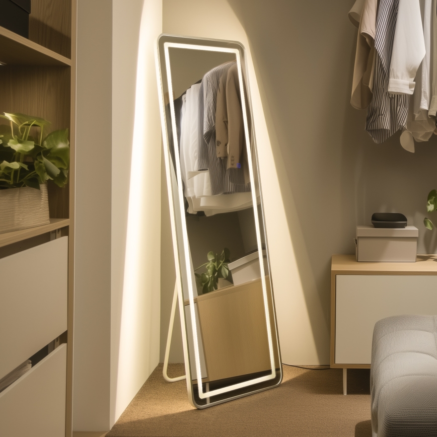 Brilagi - Staande spiegel BELLEZA LED/42W/230V 160x50 cm IP44 CRI 90 dimbaar + CCT