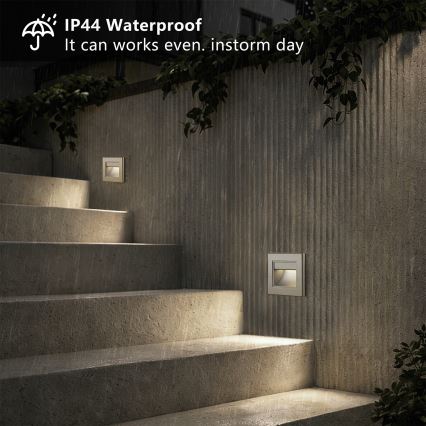 Brilagi - STEP LIGHT LED-trapverlichting, 1,5 W, 230 V, IP44, antraciet