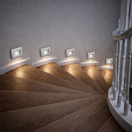 Brilagi - STEP LIGHT LED-trapverlichting, 1,5 W, 230 V, IP44, antraciet