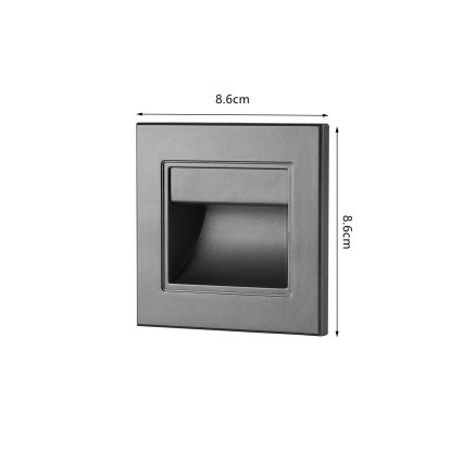 Brilagi - STEP LIGHT LED-trapverlichting, 1,5 W, 230 V, IP44, antraciet
