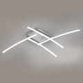 Brilagi - STRIPES LED plafondlamp 32W/230V 69x69 cm zilverkleurig