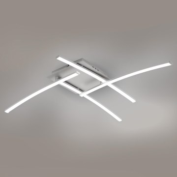 Brilagi - STRIPES LED plafondlamp 32W/230V 69x69 cm zilverkleurig