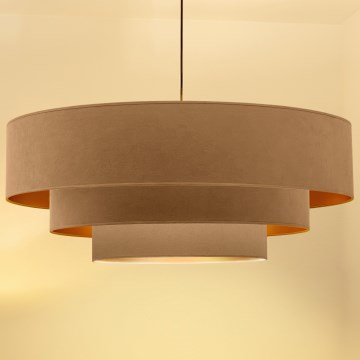 Brilagi - Suspension à câble LUNETA 3xE27/60W/230V Ø 80 cm beige/doré