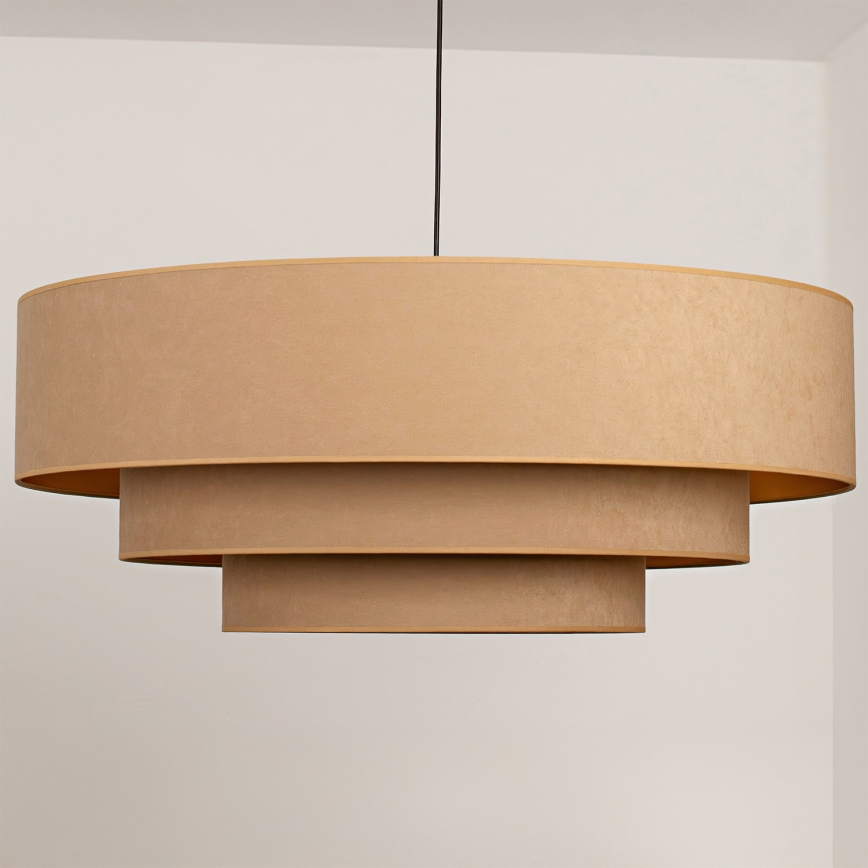Brilagi - Suspension à câble LUNETA 3xE27/60W/230V Ø 80 cm beige/doré