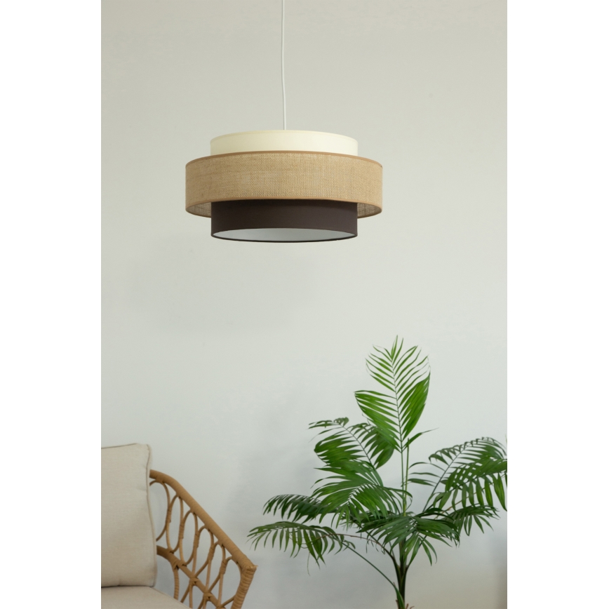 Brilagi - Suspension à câble RESNA 1xE27/60W/230V Ø 40 cm beige/noir