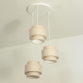 Brilagi - Suspension à câble RESNA 3xE27/60W/230V Ø 45 cm beige