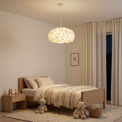 Brilagi - Suspension à câble SOLEAIR 1xE27/60W/230V Ø 45 cm blanc