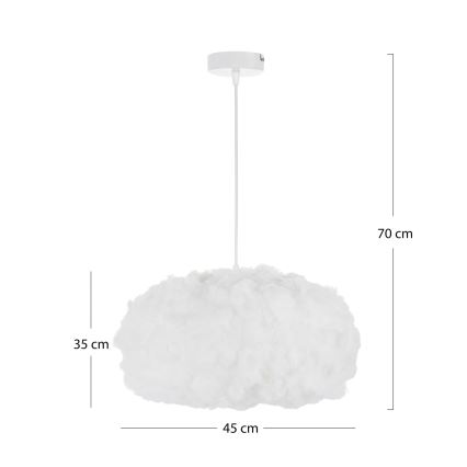 Brilagi - Suspension à câble SOLEAIR 1xE27/60W/230V Ø 45 cm blanc