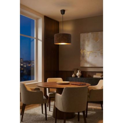 Brilagi - Suspension à câble VELVET 1×E27/60 W/230 V Ø 40 cm marron/doré