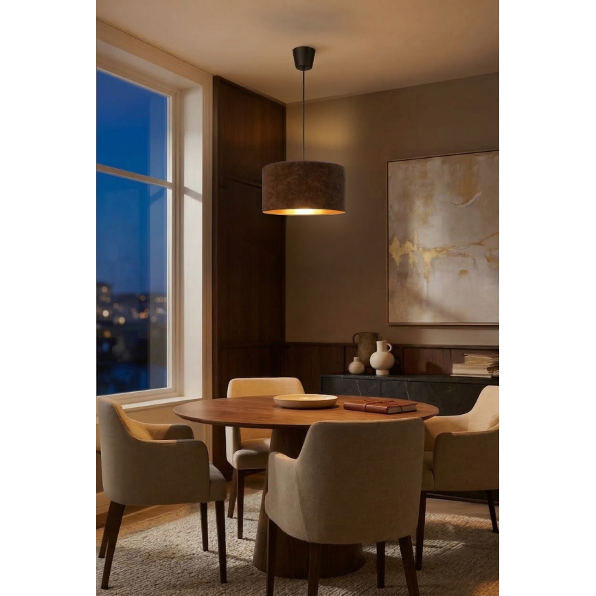 Brilagi - Suspension à câble VELVET 1×E27/60 W/230 V Ø 40 cm marron/doré