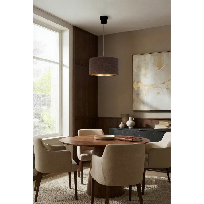 Brilagi - Suspension à câble VELVET 1×E27/60 W/230 V Ø 40 cm marron/doré