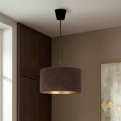 Brilagi - Suspension à câble VELVET 1×E27/60 W/230 V Ø 40 cm marron/doré