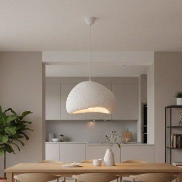 Brilagi - Suspension à câble WABI SABI 1xE27/40W/230V Ø 50 cm blanche