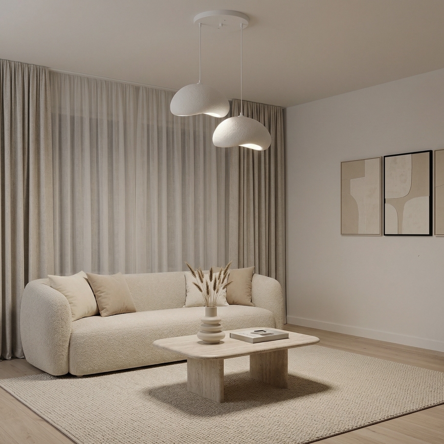 Brilagi - Suspension à câble WABI SABI 2xE27/40W/230V Ø 60 cm blanche