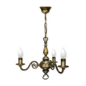 Brilagi - Suspension à chaîne IMPERO 3xE14/60W/230V en laiton