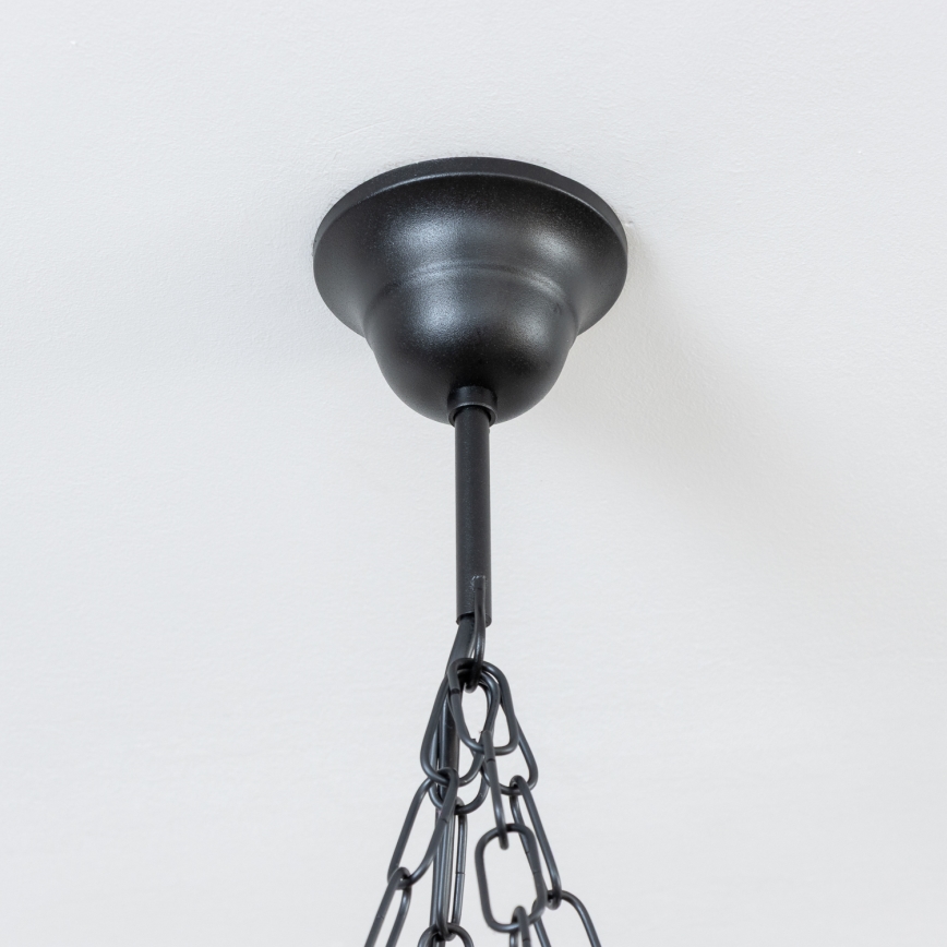 Brilagi - Suspension à chaîne TIMONA 4xE14/40W/230V, Ø 50 cm, hêtre