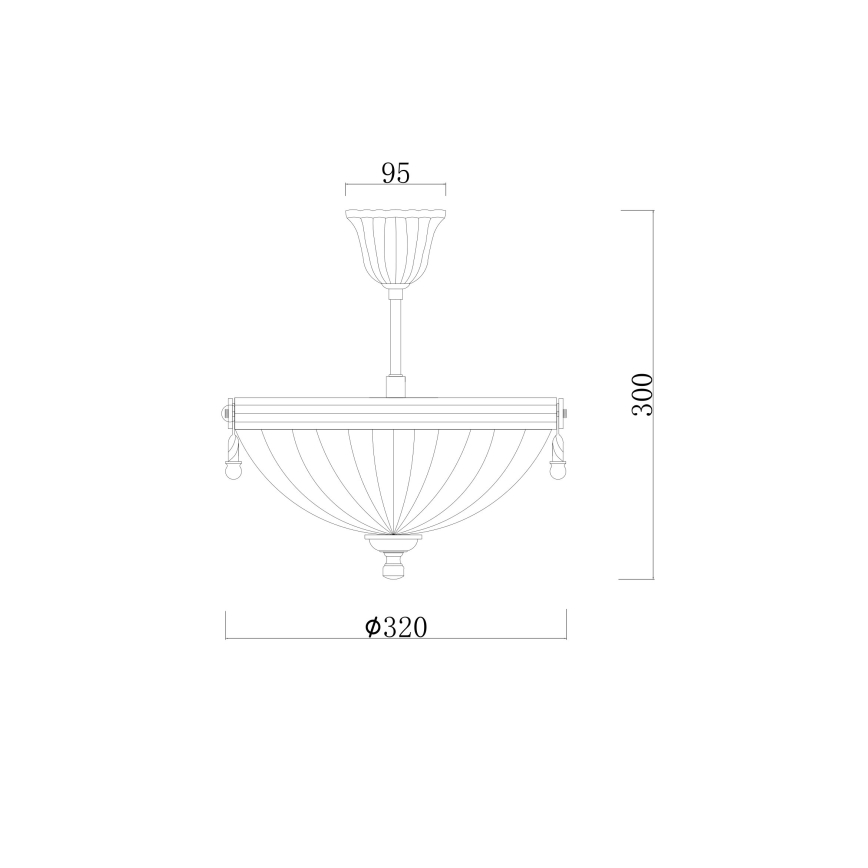 Brilagi - Suspension-barre CLASSIC 3xE14/60W/230V laiton