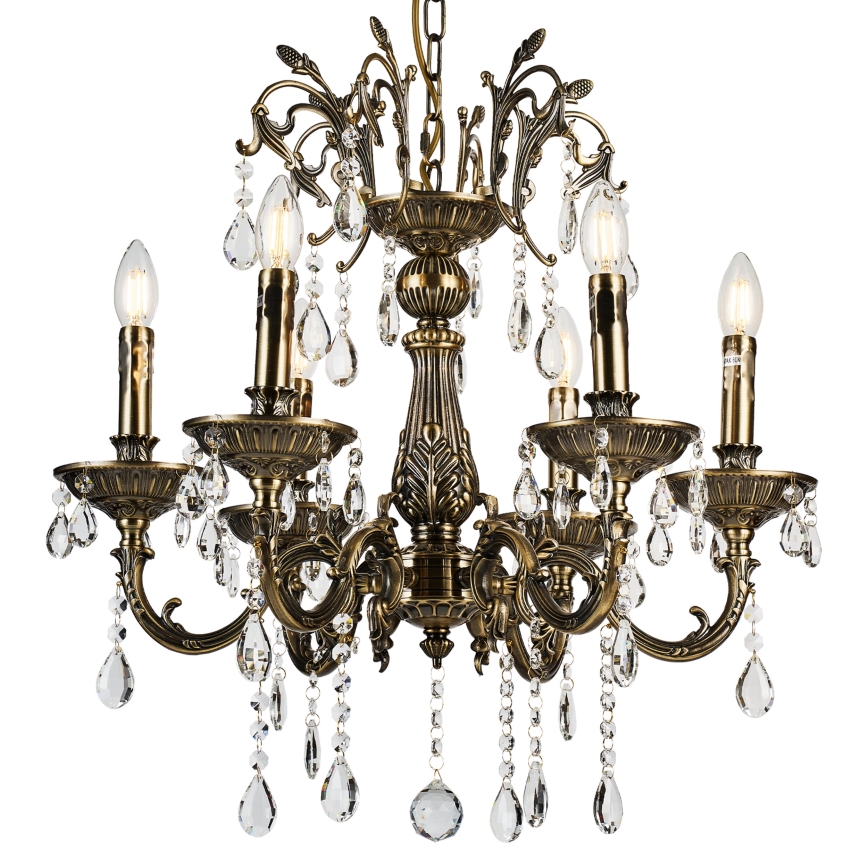 Brilagi - Suspension chaîne CLASSIC 6xE14/60W/230V laiton