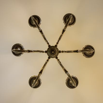 Brilagi - Suspension chaîne CLASSIC 6xE14/60W/230V laiton