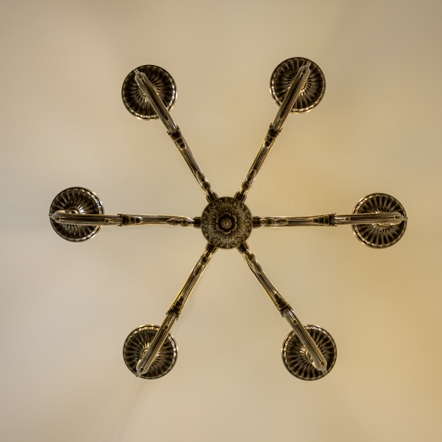 Brilagi - Suspension chaîne CLASSIC 6xE14/60W/230V laiton