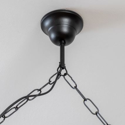 Brilagi - Suspension chaîne KOS 6xE27/60W/230V hêtre