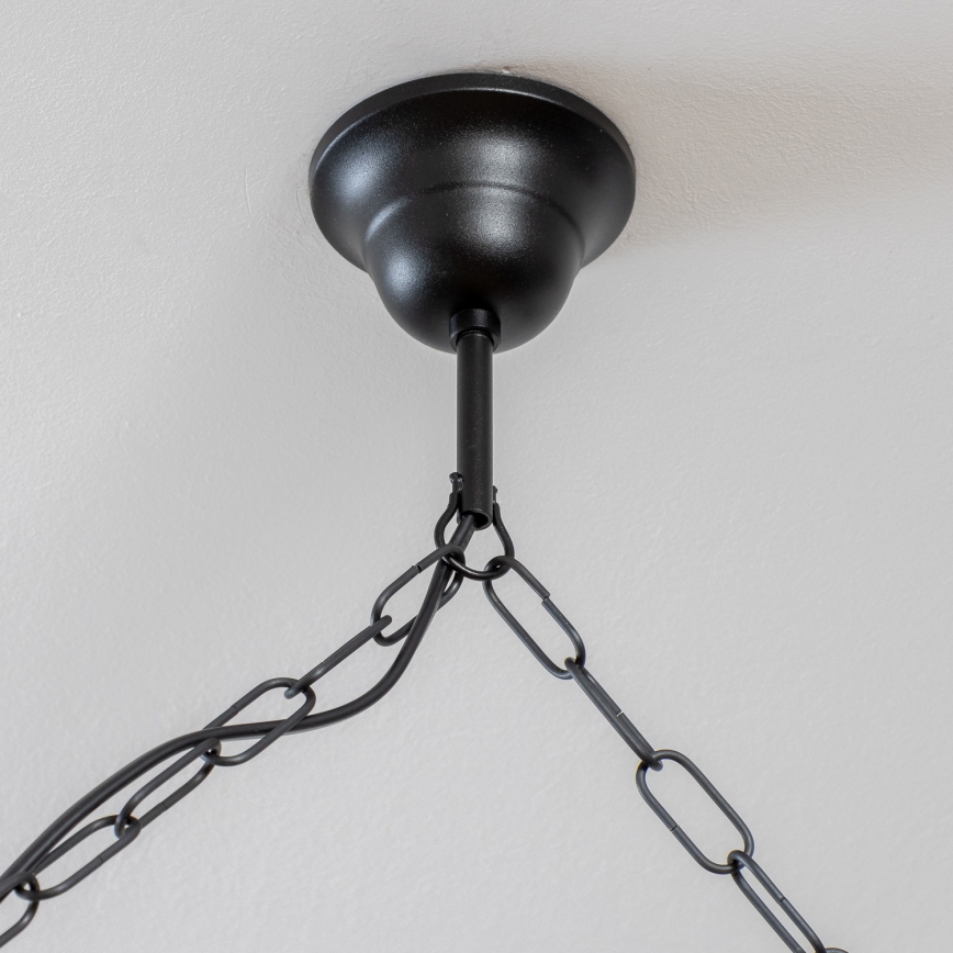 Brilagi - Suspension chaîne KOS 6xE27/60W/230V hêtre