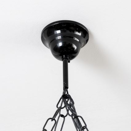 Brilagi - Suspension chaîne QUEEN 4xE14/40W/230V hêtre